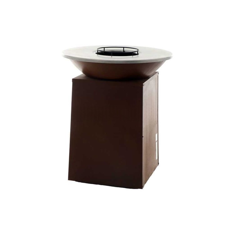 RoyalFood COR-4000 avogrilli puulle ja hiilelle, Corten-teräs, Ø 81 cm