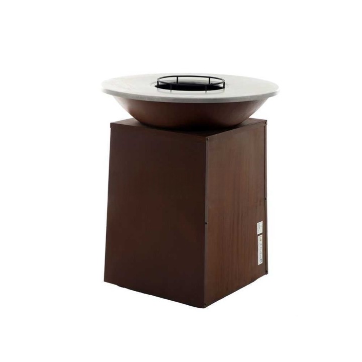 RoyalFood COR-4000 avogrilli puulle ja hiilelle, Corten-teräs, Ø 81 cm