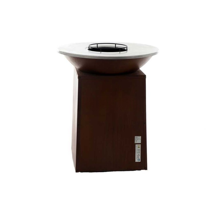 RoyalFood COR-4000 avogrilli puulle ja hiilelle, Corten-teräs, Ø 81 cm