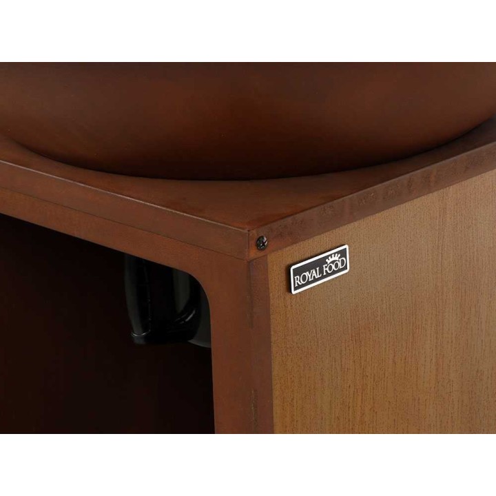 RoyalFood COR-4000 avogrilli puulle ja hiilelle, Corten-teräs, Ø 81 cm