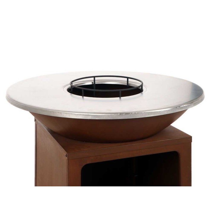 RoyalFood COR-4000 avogrilli puulle ja hiilelle, Corten-teräs, Ø 81 cm