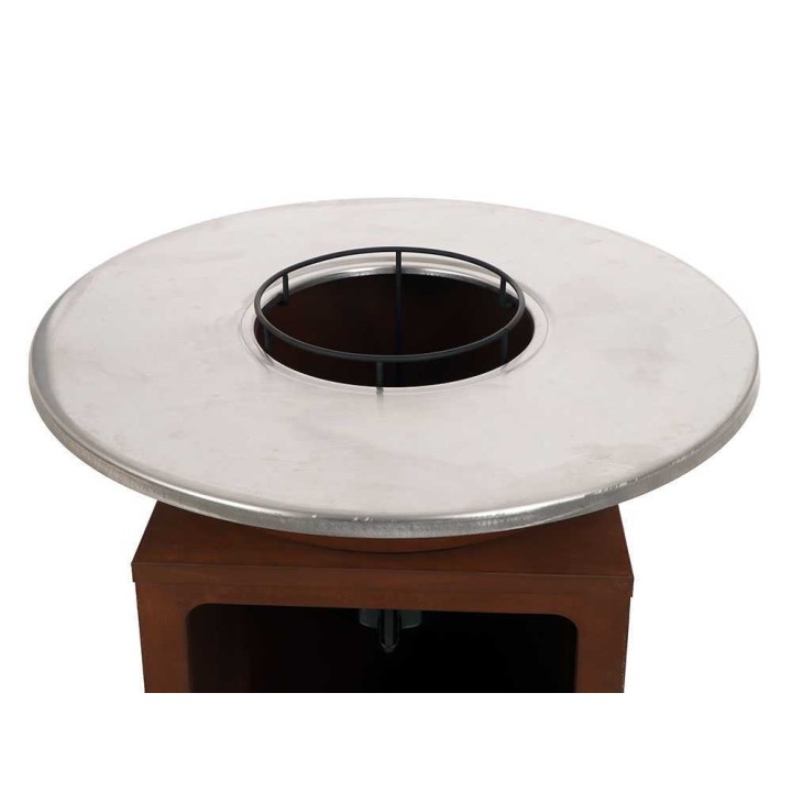 RoyalFood COR-4000 avogrilli puulle ja hiilelle, Corten-teräs, Ø 81 cm