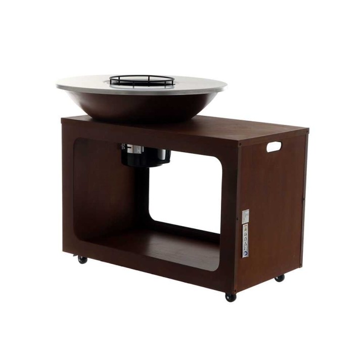 RoyalFood COR-4250 Corten-puu- ja hiiligrilli, Ø 81 cm, 3 187 cm²