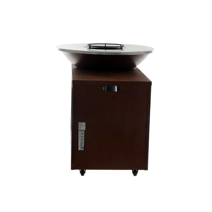 RoyalFood COR-4250 Corten-puu- ja hiiligrilli, Ø 81 cm, 3 187 cm²