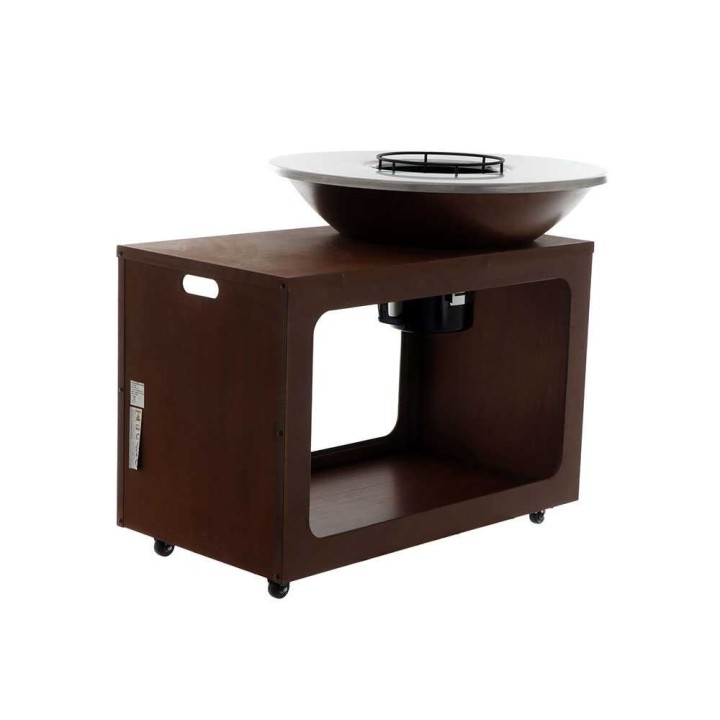 RoyalFood COR-4250 Corten-puu- ja hiiligrilli, Ø 81 cm, 3 187 cm²