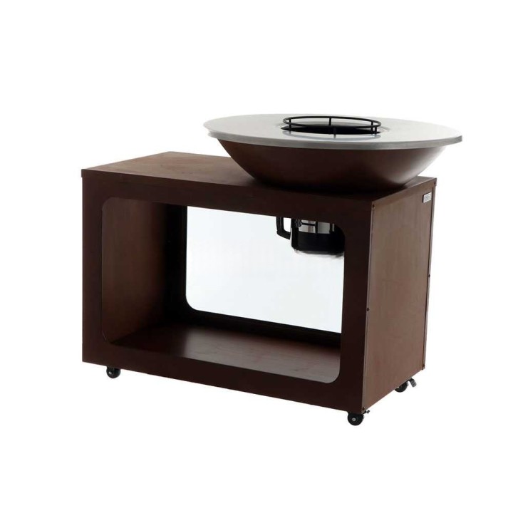 RoyalFood COR-4250 Corten-puu- ja hiiligrilli, Ø 81 cm, 3 187 cm²