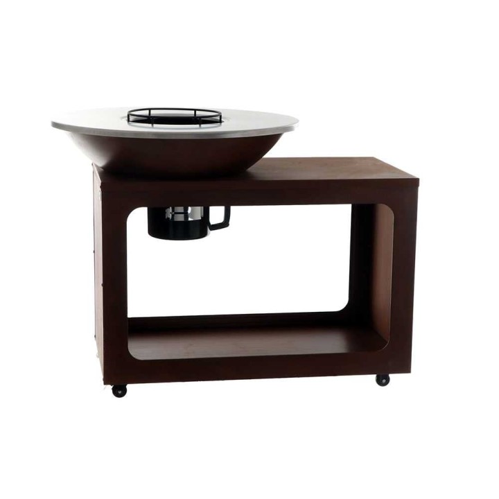 RoyalFood COR-4250 Corten-puu- ja hiiligrilli, Ø 81 cm, 3 187 cm²