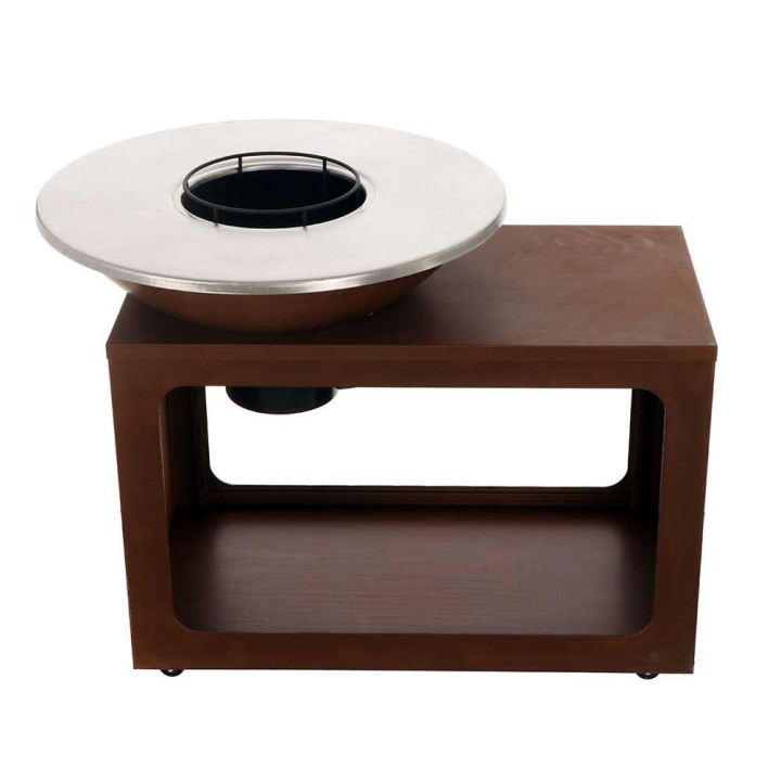 RoyalFood COR-4250 Corten-puu- ja hiiligrilli, Ø 81 cm, 3 187 cm²