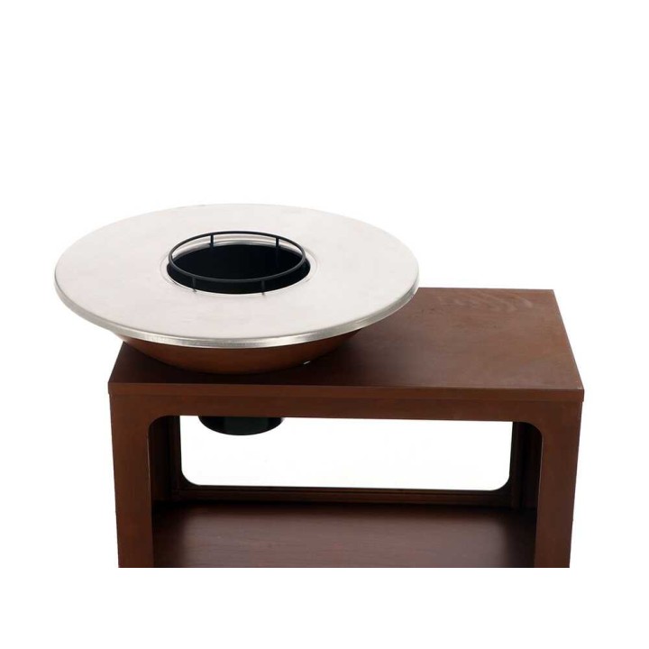 RoyalFood COR-4250 Corten-puu- ja hiiligrilli, Ø 81 cm, 3 187 cm²
