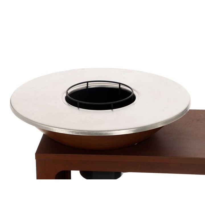 RoyalFood COR-4250 Corten-puu- ja hiiligrilli, Ø 81 cm, 3 187 cm²