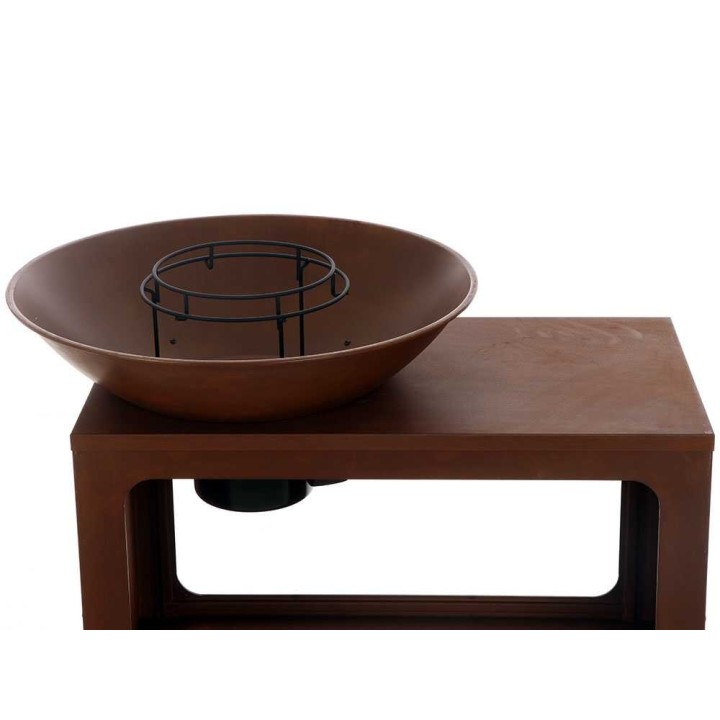 RoyalFood COR-4250 Corten-puu- ja hiiligrilli, Ø 81 cm, 3 187 cm²
