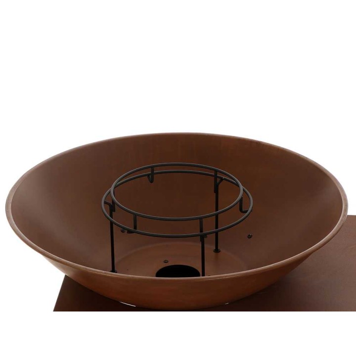 RoyalFood COR-4250 Corten-puu- ja hiiligrilli, Ø 81 cm, 3 187 cm²