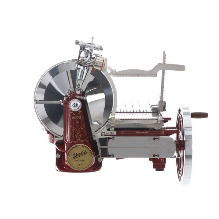 Berkel L16 vauhtipyöräkäyttöinen viipalointikone, 350 mm:n terä, punainen