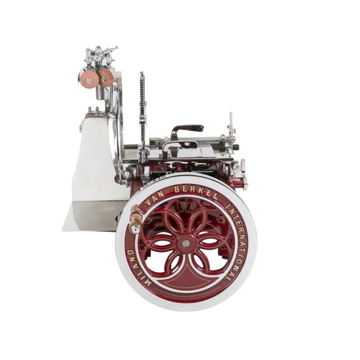 Berkel L16 vauhtipyöräkäyttöinen viipalointikone, 350 mm:n terä, punainen