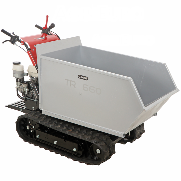 GINKO TR 660 telaketjudumpperi Honda GX 200 600 kg hydraulinen lava