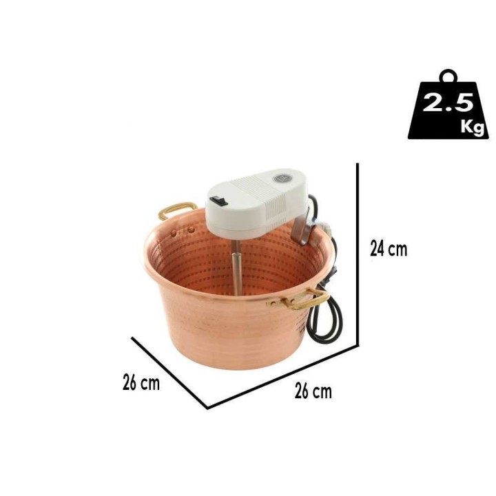 Novital 4,7L sähköinen kuparikattila polentalle, 4 W, 220 V
