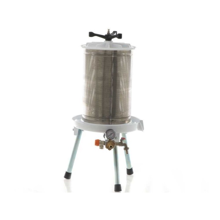 Enotecnica Pillan Carezza hydraulinen hedelmäpuristin, 40 l, ruostumaton teräskori