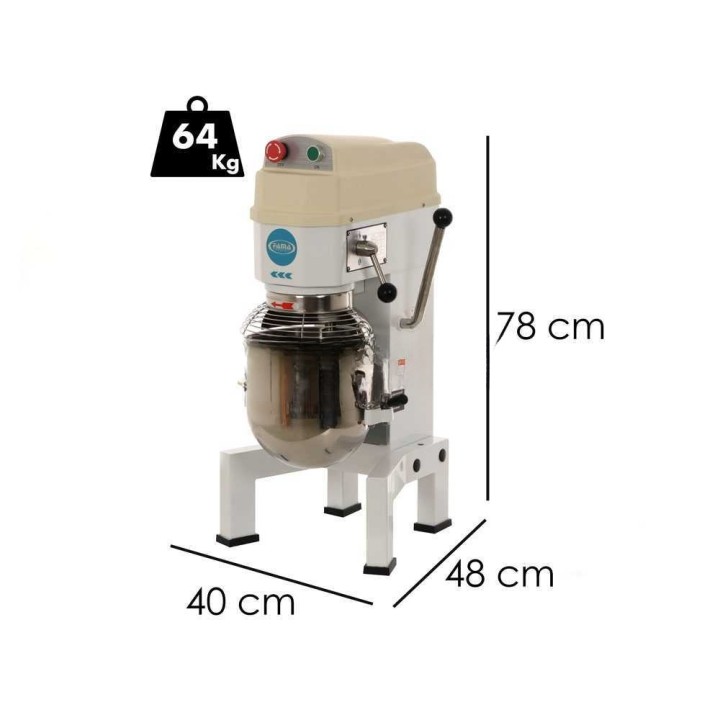 Fama Baker PAM10 planetaarinen taikinakone, 10 l, 3 nopeutta