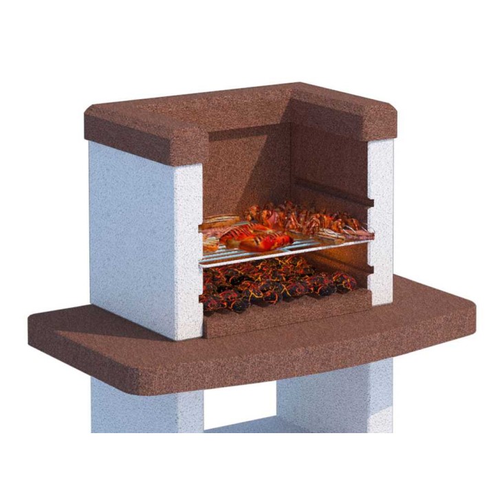 Linea VZ Toscana muurattu puu- ja hiiligrilli, 45 × 33 cm, 180 kg