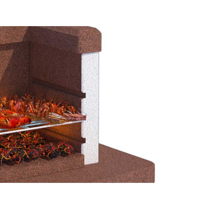 Linea VZ Toscana muurattu puu- ja hiiligrilli, 45 × 33 cm, 180 kg