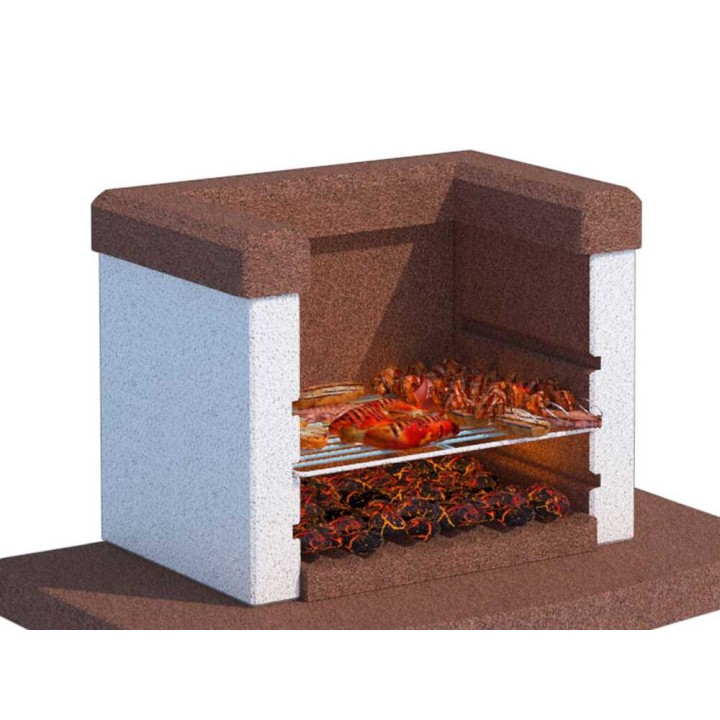 Linea VZ Toscana muurattu puu- ja hiiligrilli, 45 × 33 cm, 180 kg