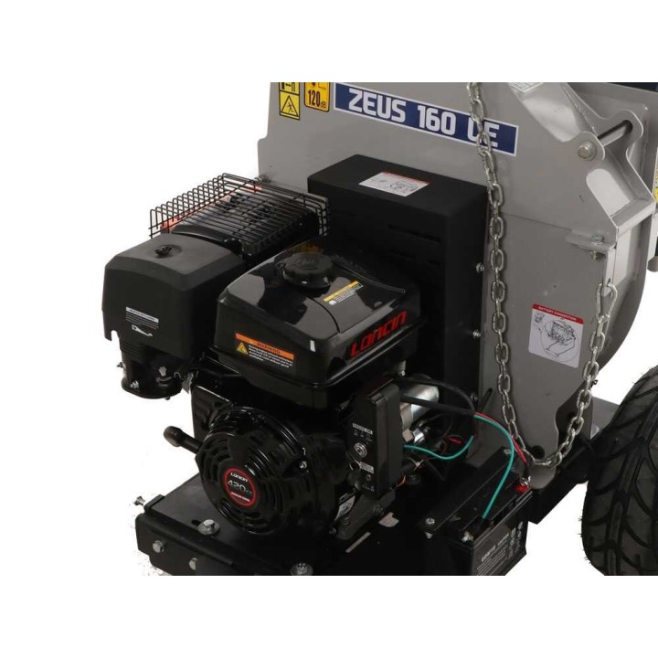 BullMach ZEUS 160 LE hinattava biomurskain, Loncin 420 cm³, sähköstartti
