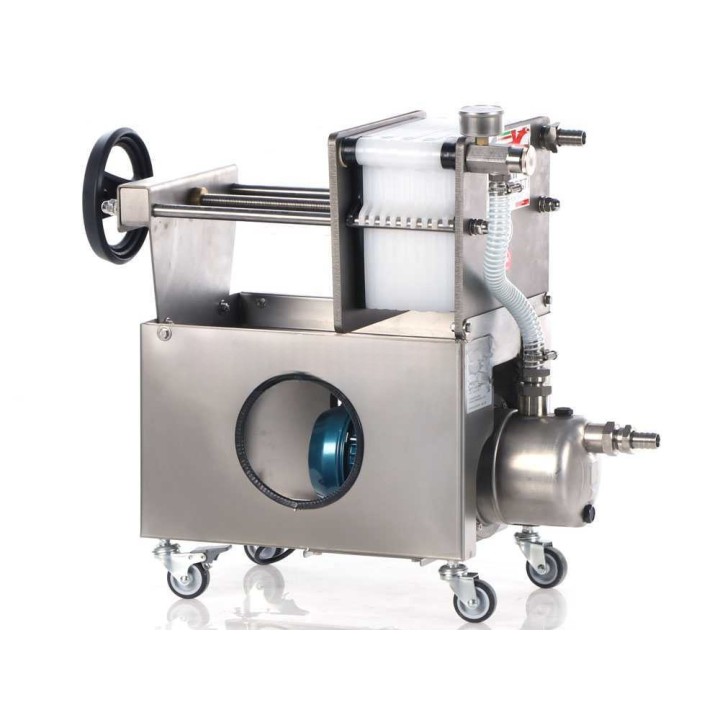 Grifo Professional Inox 10 levysuodatin viinille, 10 levyä, 0,5 HP, ruostumaton teräs