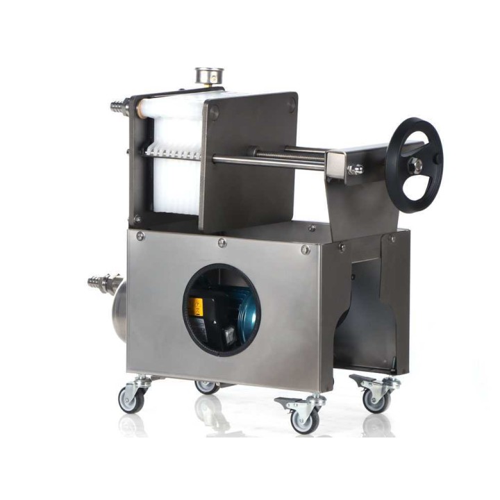 Grifo Professional Inox 10 levysuodatin viinille, 10 levyä, 0,5 HP, ruostumaton teräs