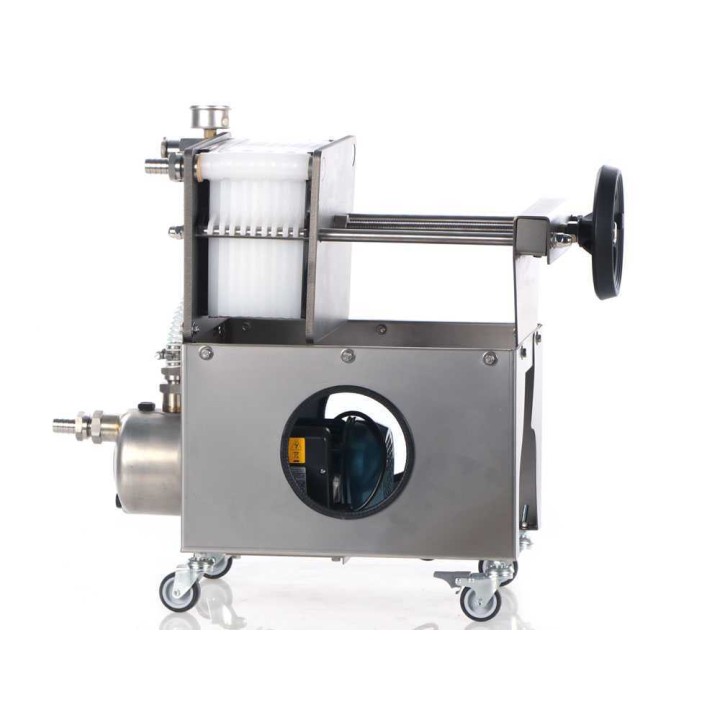 Grifo Professional Inox 10 levysuodatin viinille, 10 levyä, 0,5 HP, ruostumaton teräs