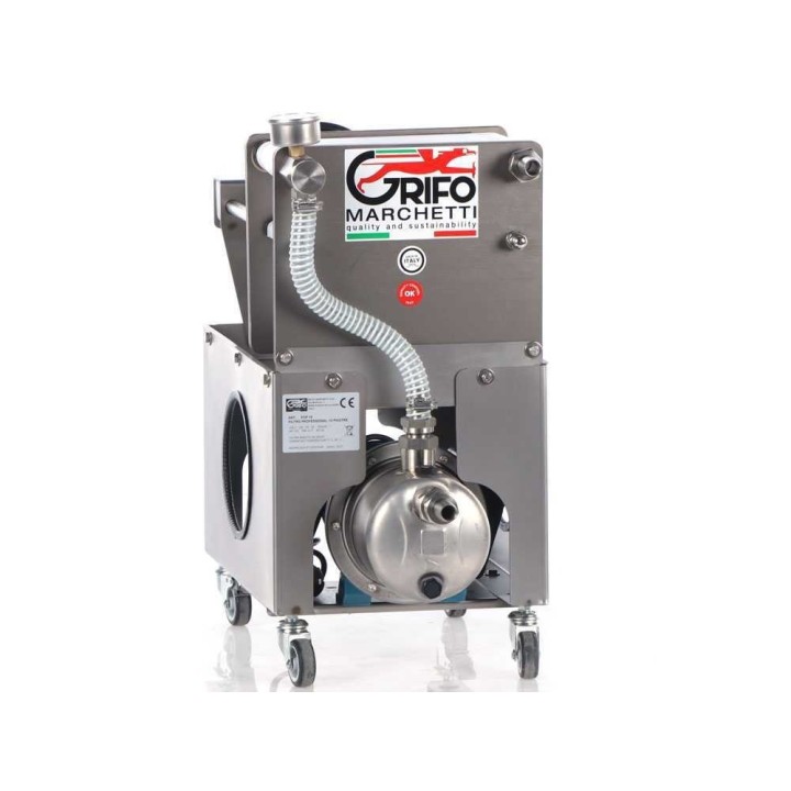Grifo Professional Inox 10 levysuodatin viinille, 10 levyä, 0,5 HP, ruostumaton teräs