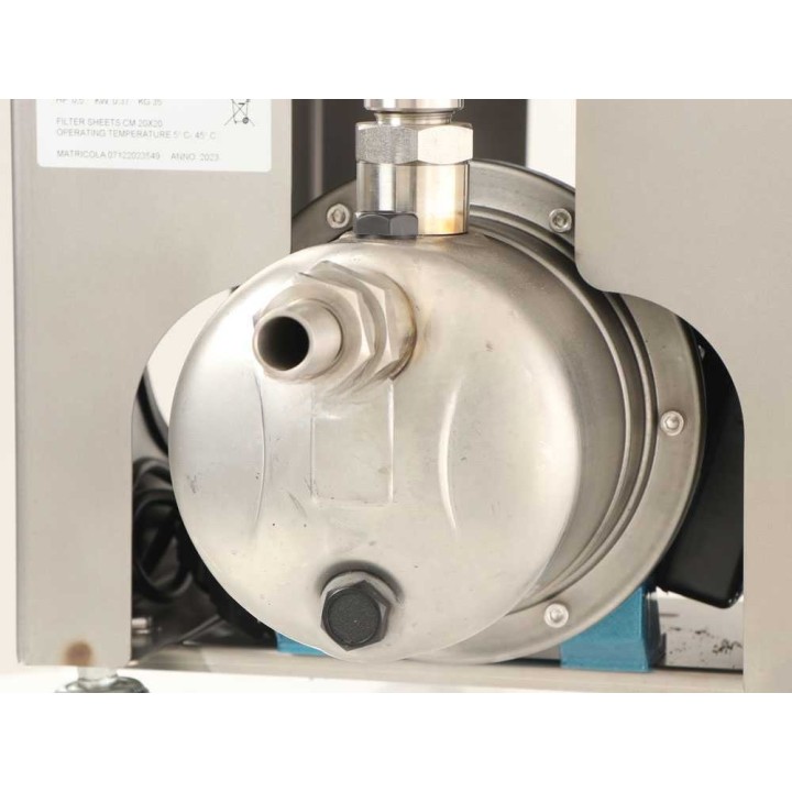 Grifo Professional Inox 10 levysuodatin viinille, 10 levyä, 0,5 HP, ruostumaton teräs