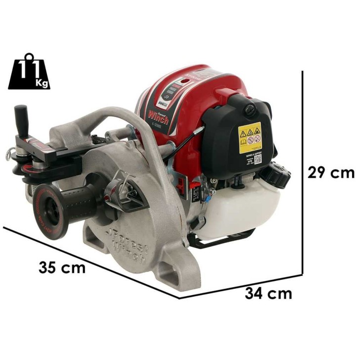 Docma VF900-4 Nippon -metsävinssi Honda GX50, 865 kg, 100 m köysi