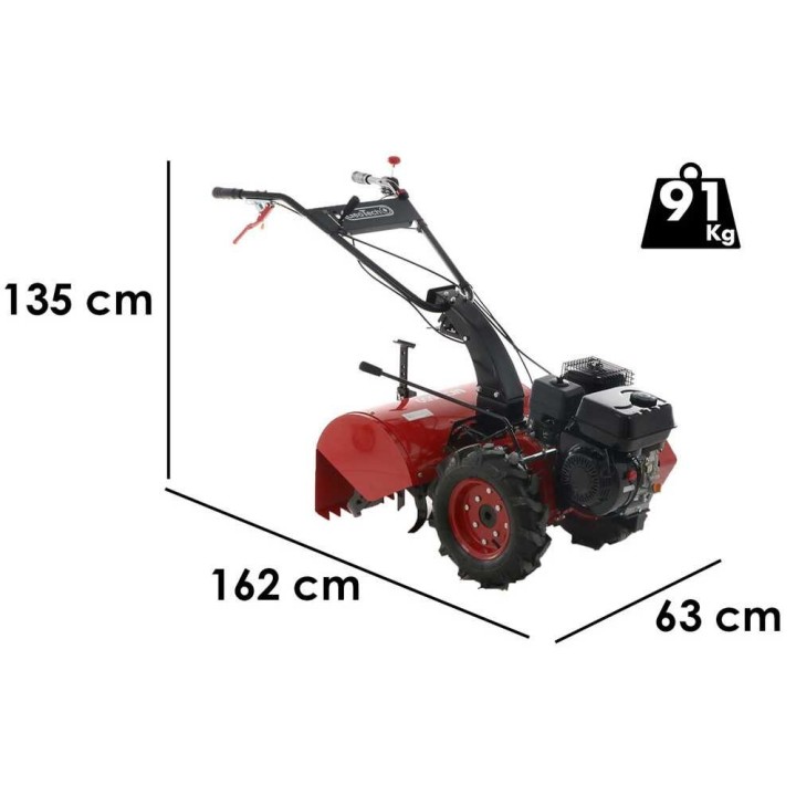 MCT 550 bensiinikäyttöinen kultivaattori, Ducar DH212, 7 HP, 60 cm jyrsin