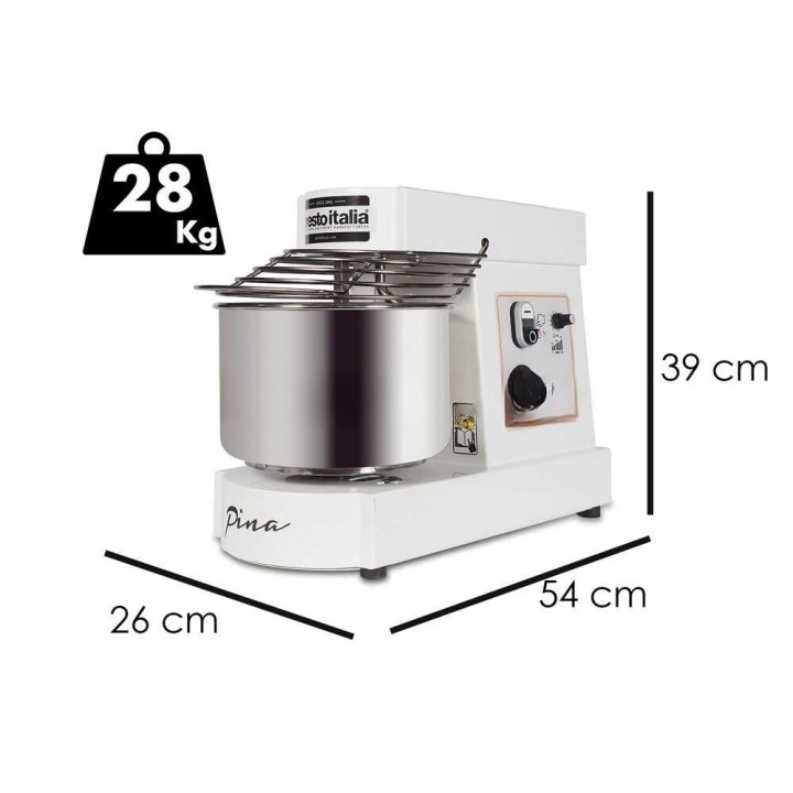 Resto Italia Pina MO 10 VV -spiraalitaikinakone, 6 kg, 230 V
