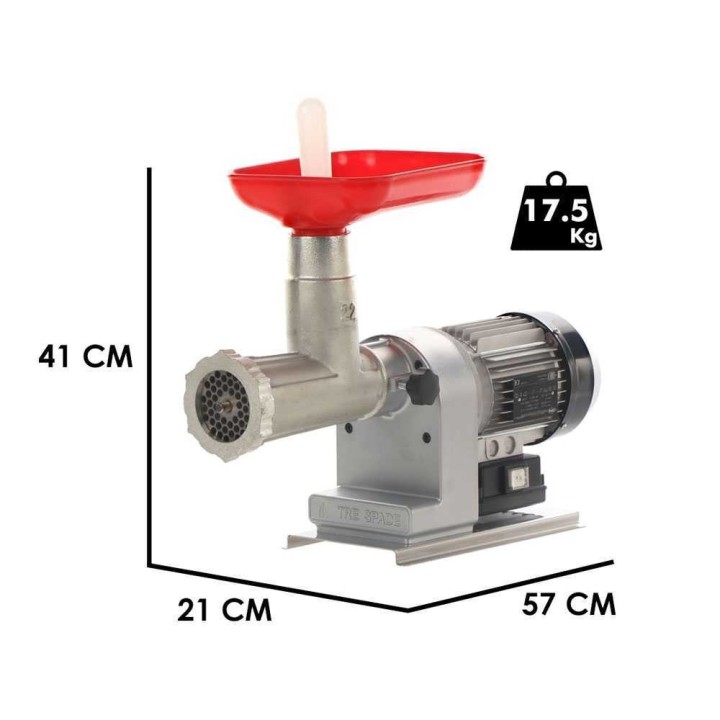 Tre Spade TC-22 EL ECO sähköinen lihamylly, 600 W, nro 22, 160 kg/h