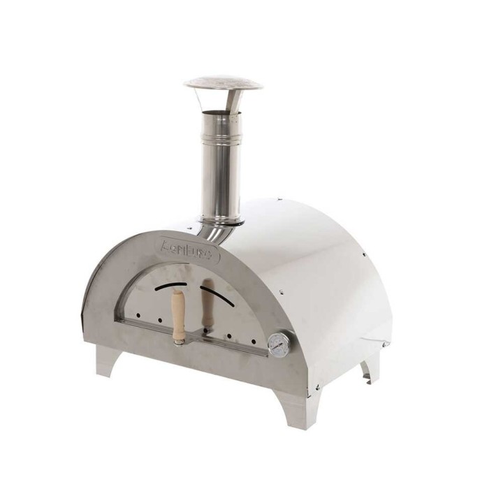 Quattro Stagioni INOX puu-uuni pizzalle, 60 × 40 cm, 1 pizza