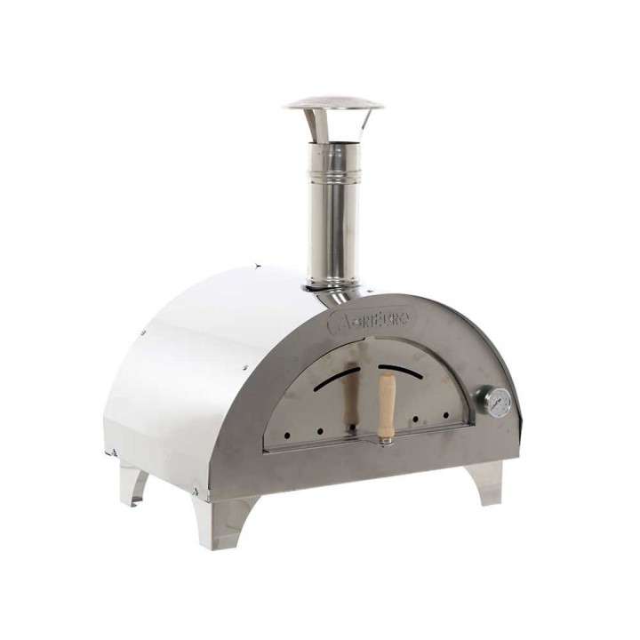Quattro Stagioni INOX puu-uuni pizzalle, 60 × 40 cm, 1 pizza