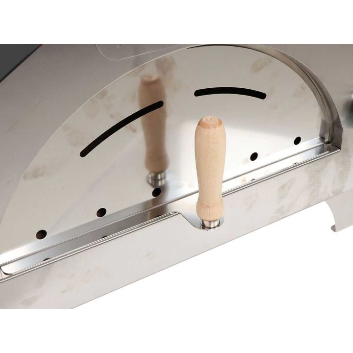 Quattro Stagioni INOX puu-uuni pizzalle, 60 × 40 cm, 1 pizza