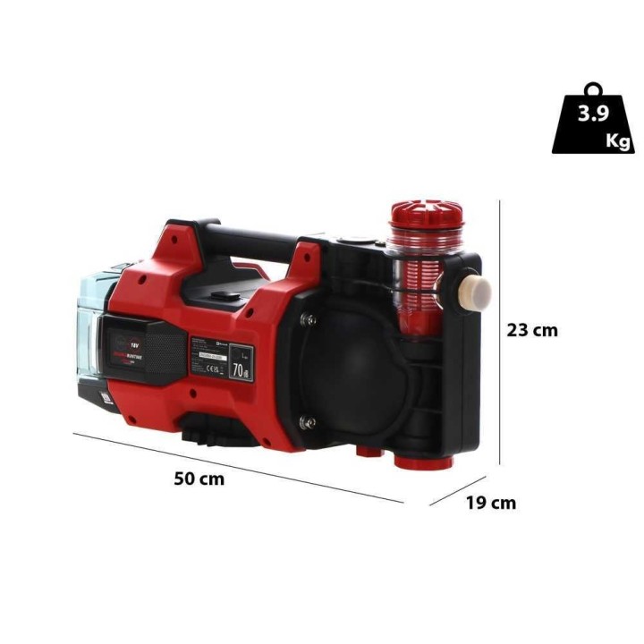 Einhell AQUINNA 18/30 F Led akkukäyttöinen puutarhapumppu, 18 V, 3 000 l/h