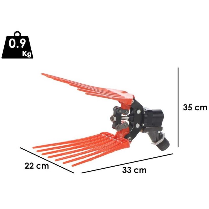 Ferroni Orange Line pneumaattinen oliivinkorjuulaite, 1 300 iskua/min, 6–8 bar, 200 l/min