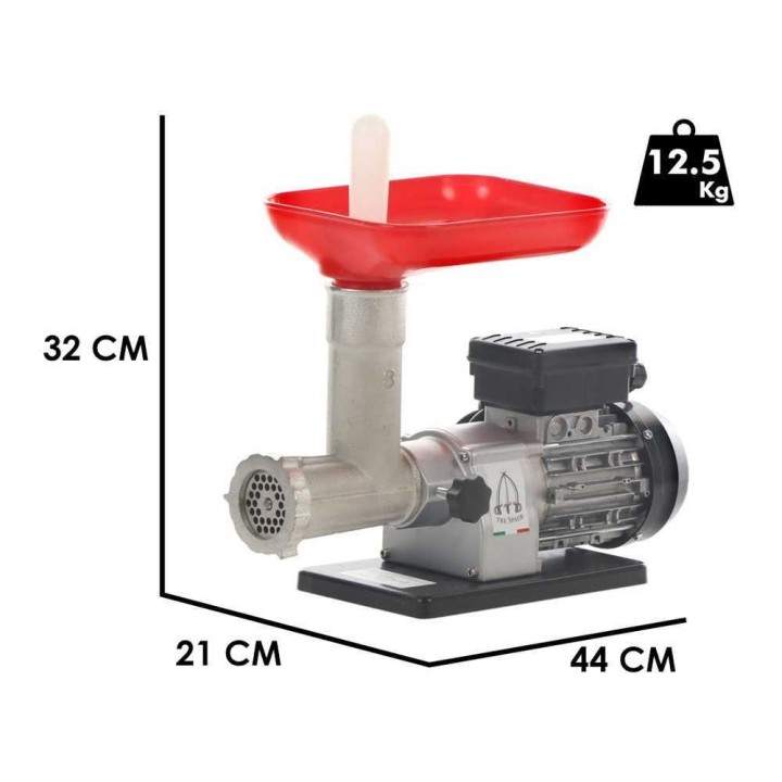Tre Spade TC-8 COMBY sähköinen lihamylly, 300 W, nro 8, lisävarusteet