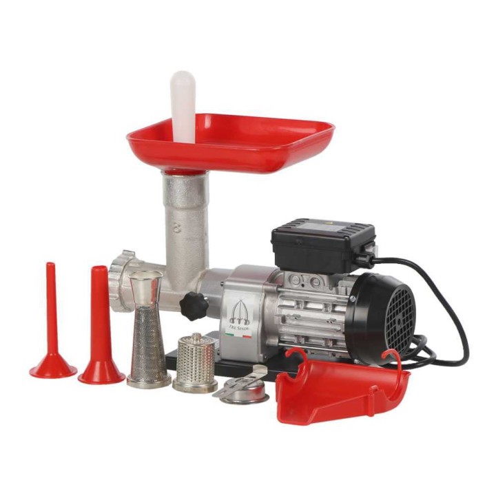 Tre Spade TC-8 COMBY sähköinen lihamylly, 300 W, nro 8, lisävarusteet
