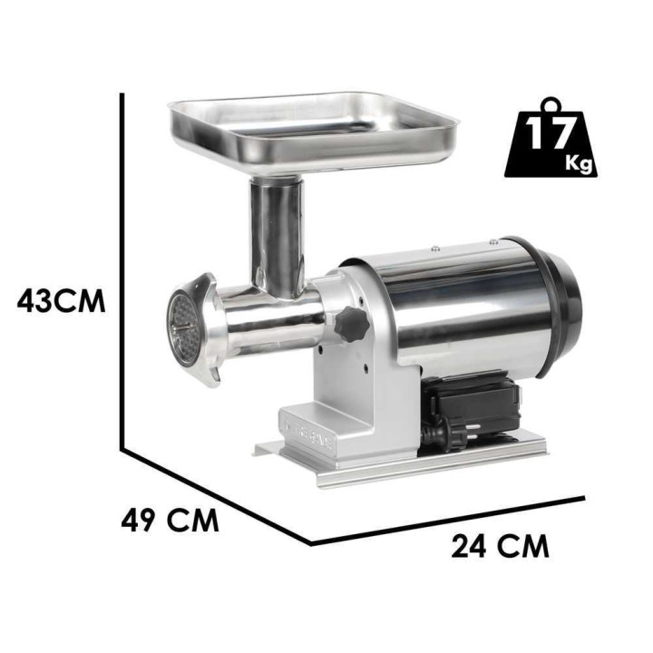 Tre Spade TC-22 Inox/80 sähköinen lihamylly, 600 W, nro 22, 230 V