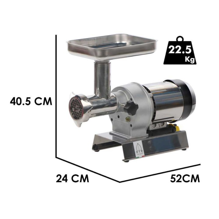 Tre Spade TC-22 INOX sähköinen lihamylly, 1 100 W, N.22