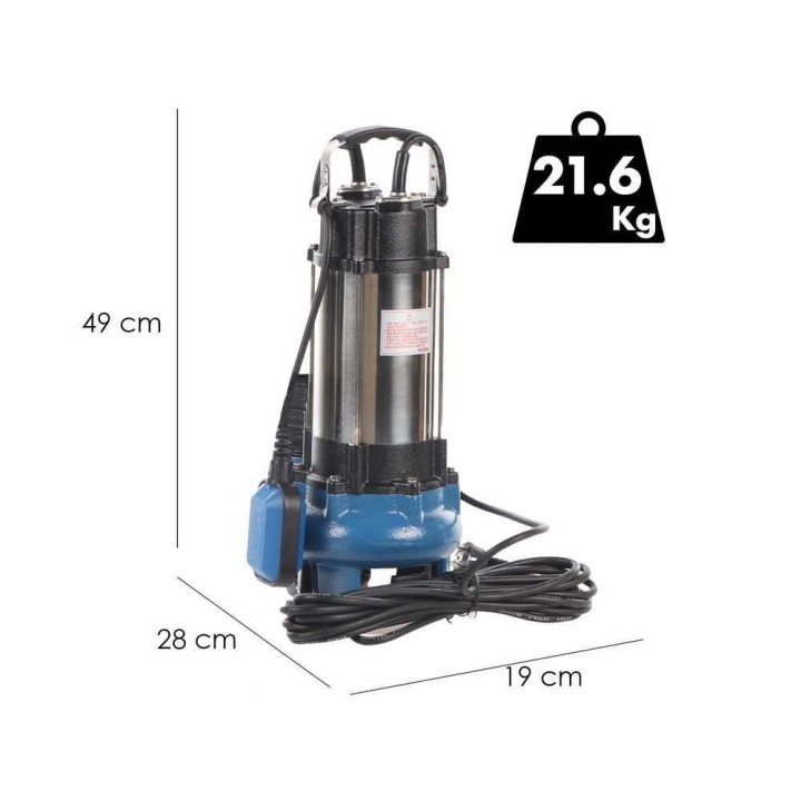 Hyundai V1100A-F sähköinen uppopumppu lika- ja puhtaalle vedelle, 1 100 W, 230 V