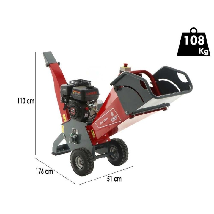 Blue Bird SHL 1000 biotrituratori, Loncin V200F 196 cm³, 6,5 HP, 65 mm