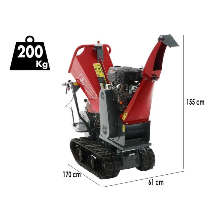 Blue Bird 310-SHL 1200 telaketjuvetoinen biotrituraja, Loncin G420F, 15 HP