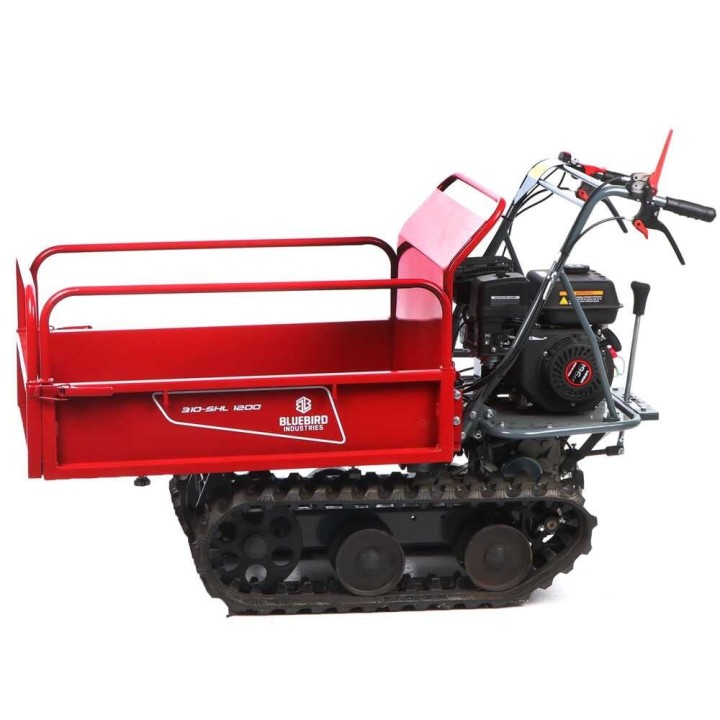 Blue Bird 310-SHL 1200 telaketjuvetoinen biotrituraja, Loncin G420F, 15 HP