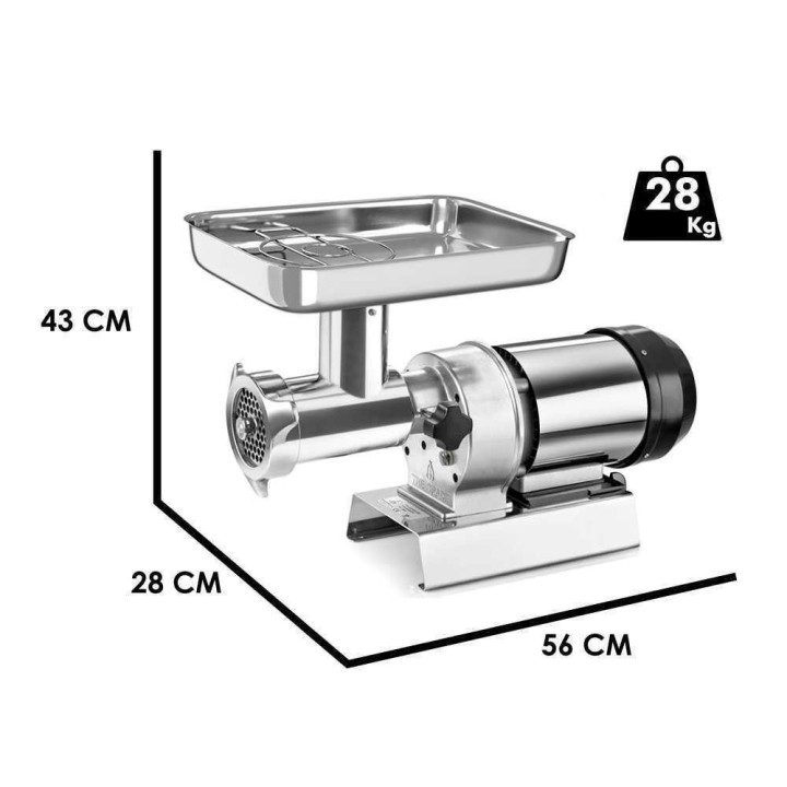 Tre Spade TC-32 INOX/2HP sähköinen lihamylly, 1 500 W, 230 V, nro 32
