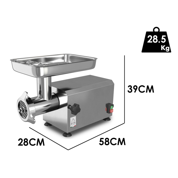 Tre Spade TC-32 PRO INOX DELUXE sähköinen lihamylly, 1 100 W, N.32